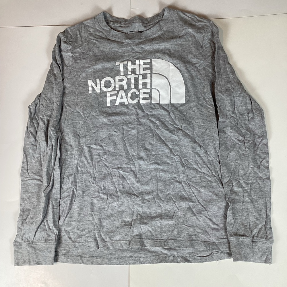 The North Face Womens T Shirt Size Medium Athletic Stretch Long Sleeve Gray